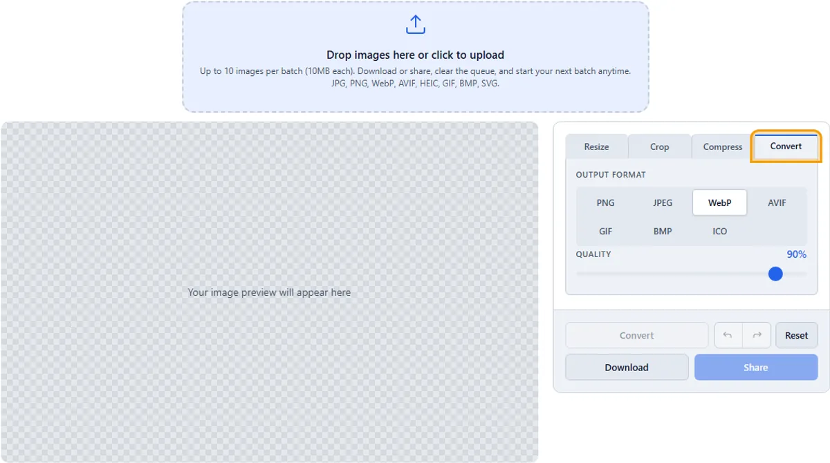 Step 1: Open the converter — imageresize.cc