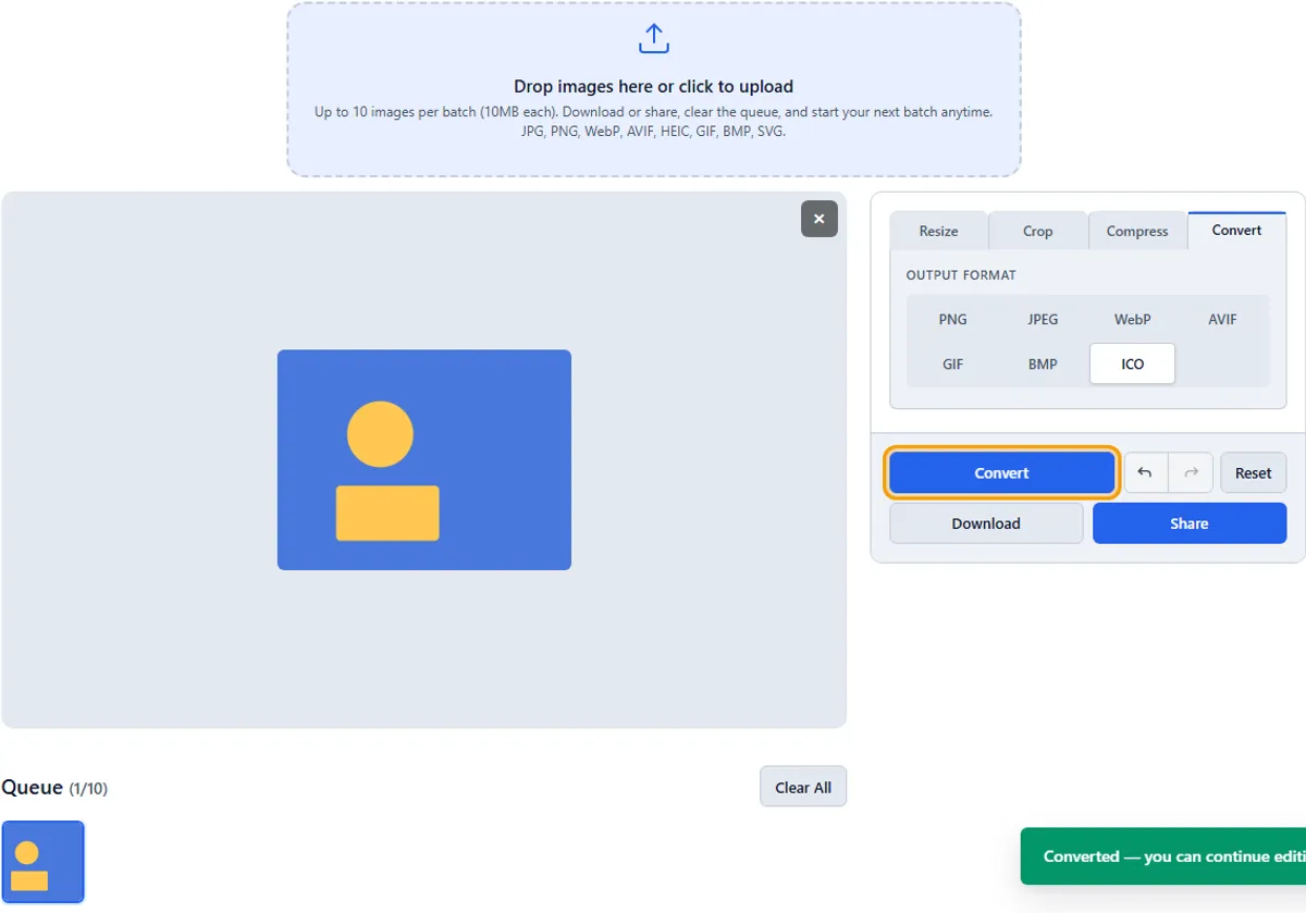 Step 4: Apply and download — imageresize.cc