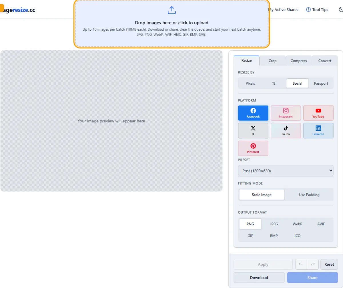Step 1: Open the resizer — imageresize.cc